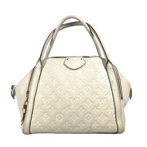LOUIS VUITTON White Monogram Leather Tote Bag